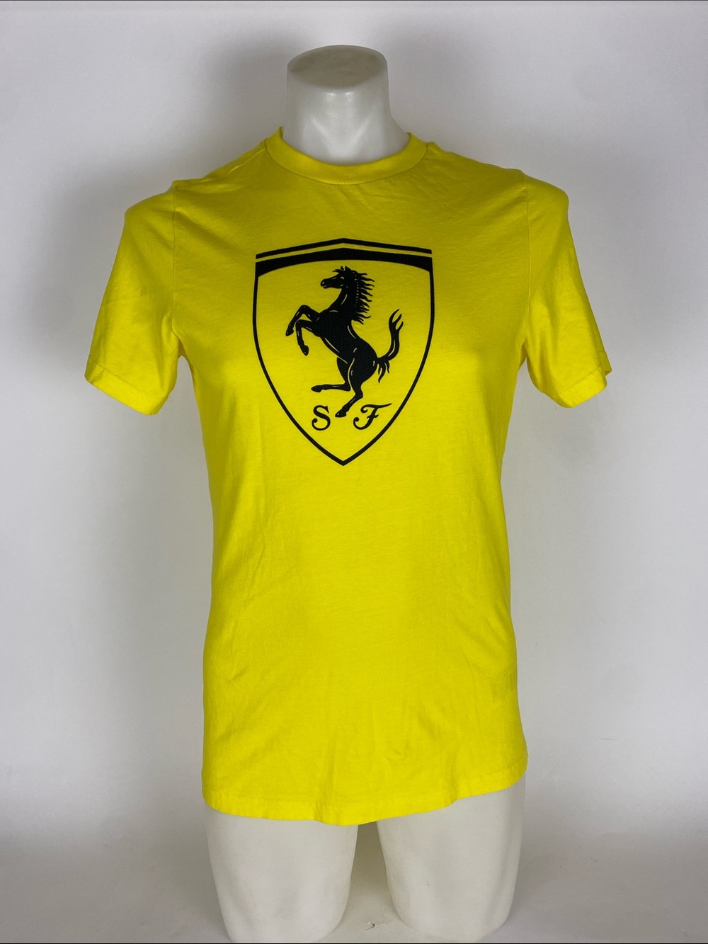 Puma Ferrari Race Big Shield Tee Yellow men’s size S